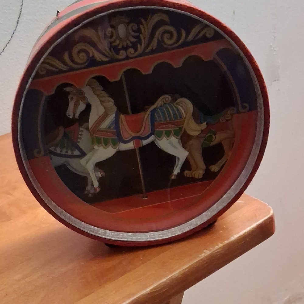 Vintage Carousel Horse Music Box